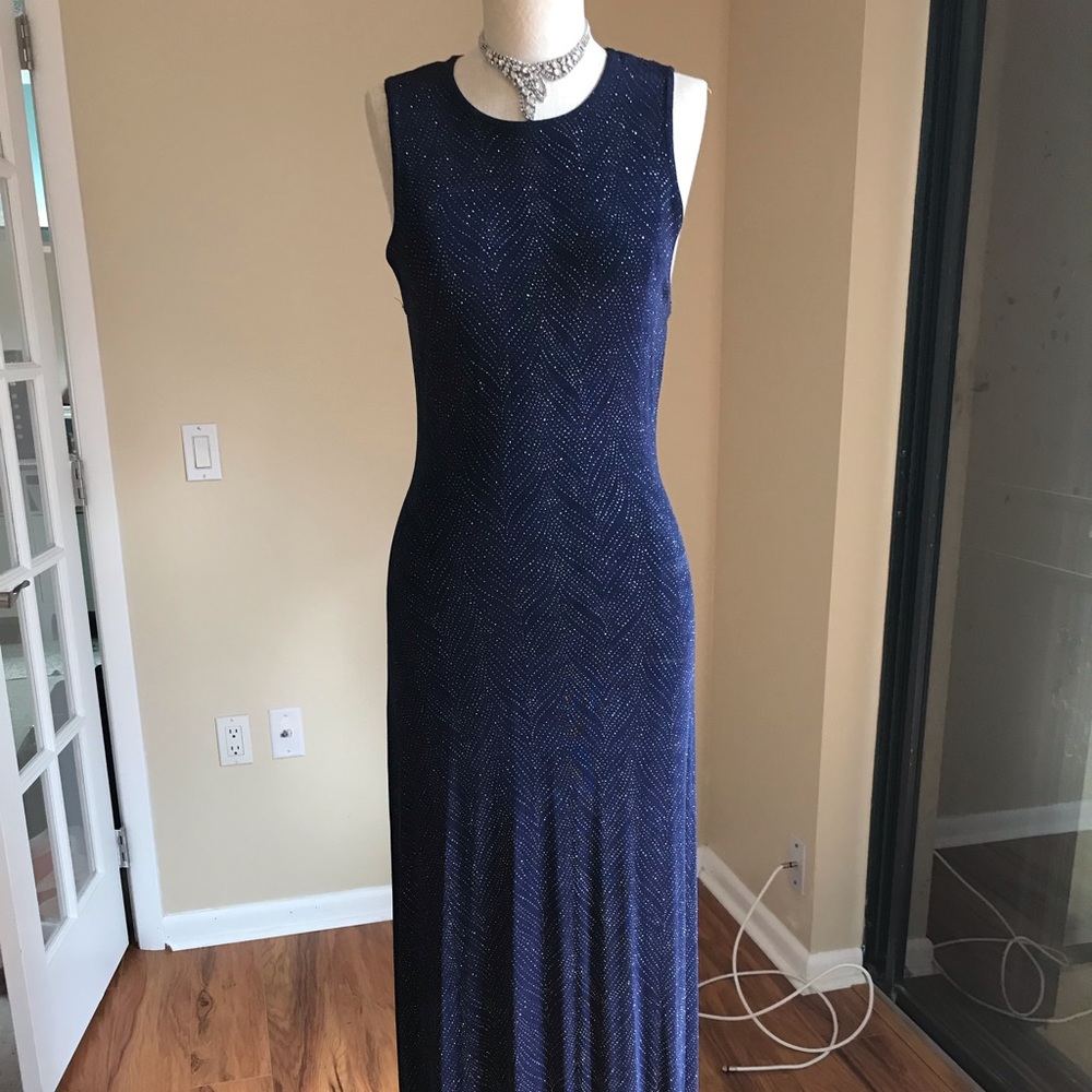 Marion and Maral Navy blue evening gown